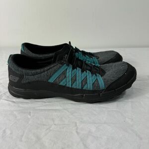 Skechers Go Sleek‎ Rush Sneakers Womens Size 11 Black/Teal 13702 Athletic Shoes